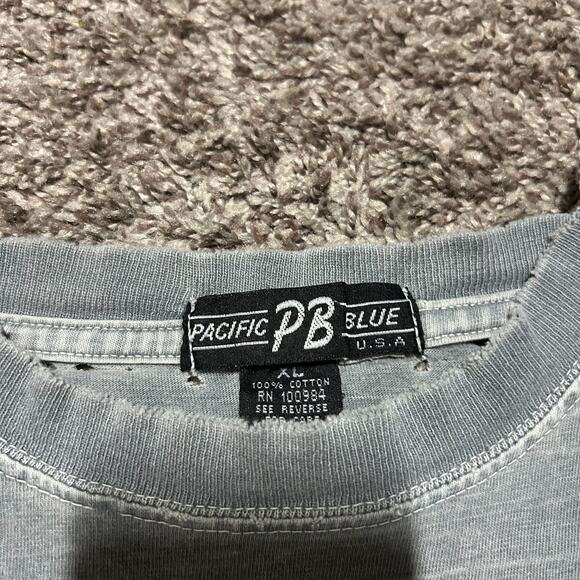 Vintage Thrashed Shirt Jupiter Florida Garment Dyed Distressed Tee 90s Cotton XL - Picture 4 of 10